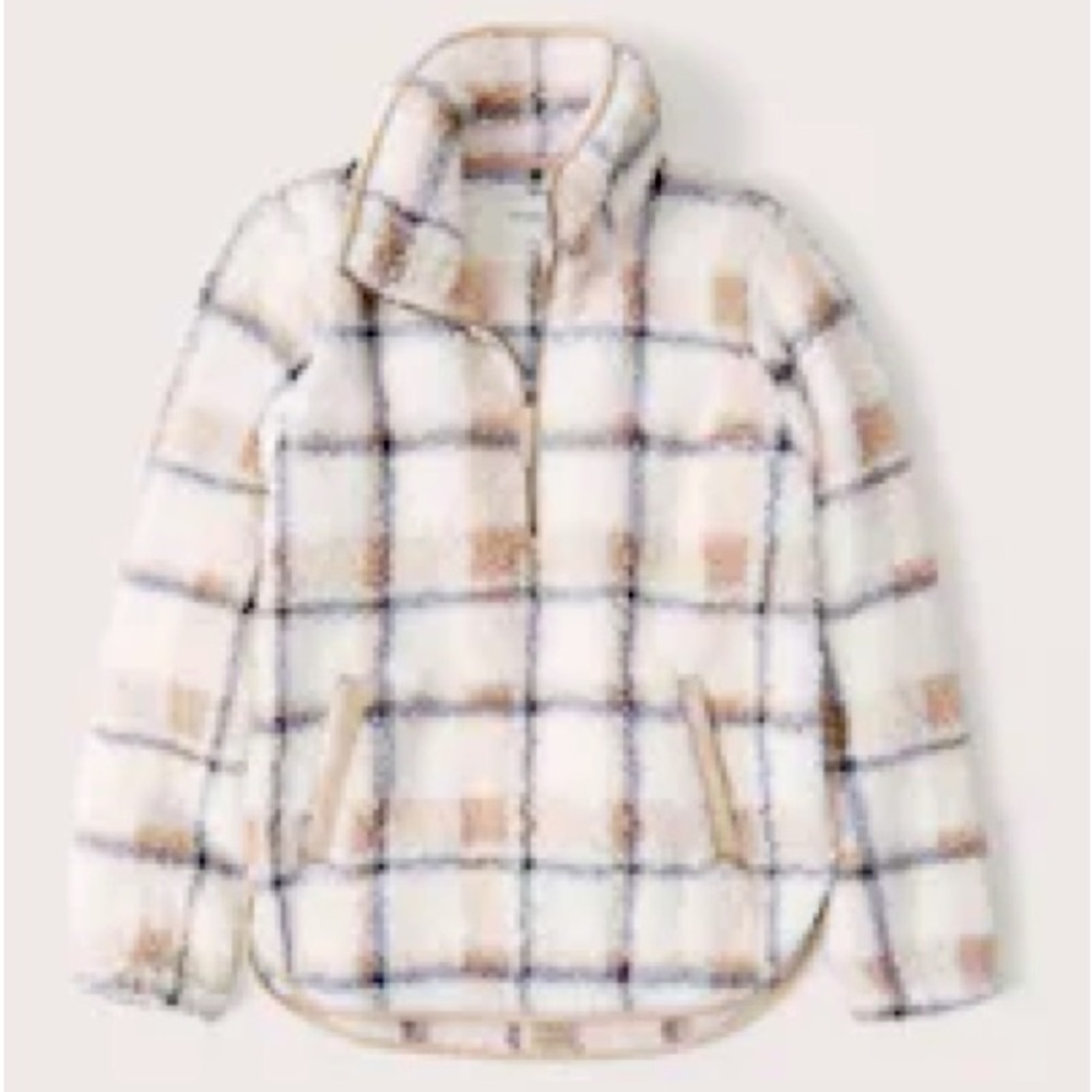 Abercrombie half zip Sherpa jacket